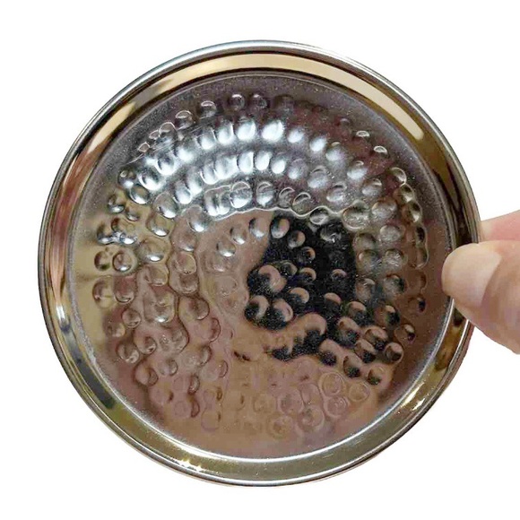 Verdici Design Silver Tone Flower Coaster Holder 4 Coasters Floral Shiny Italian - Picture 12 of 16